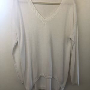 white oversized comfy sweater